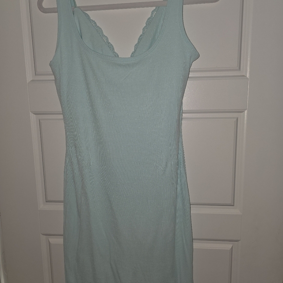 Popilush Mint Blue Dress With Built In Shapewear - Picture 6 of 7